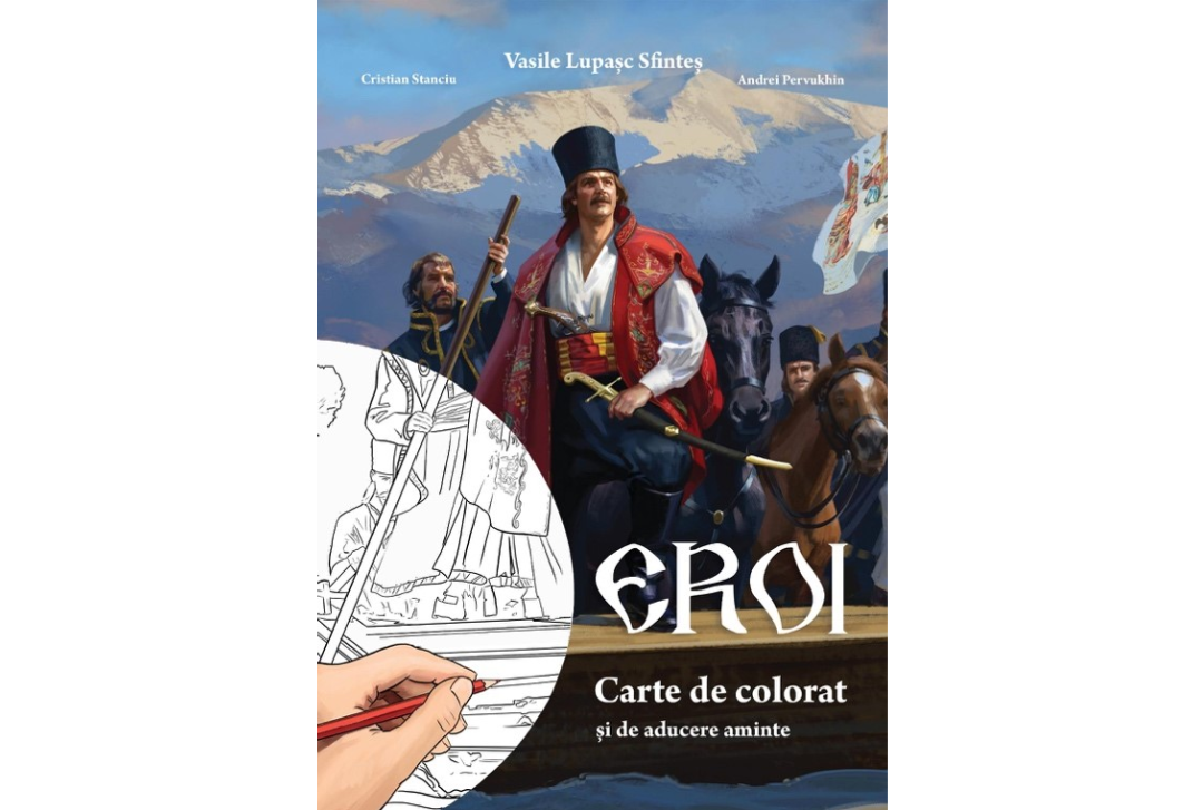 Eroi, carte de colorat și aducere aminte – Vasile Lupașc